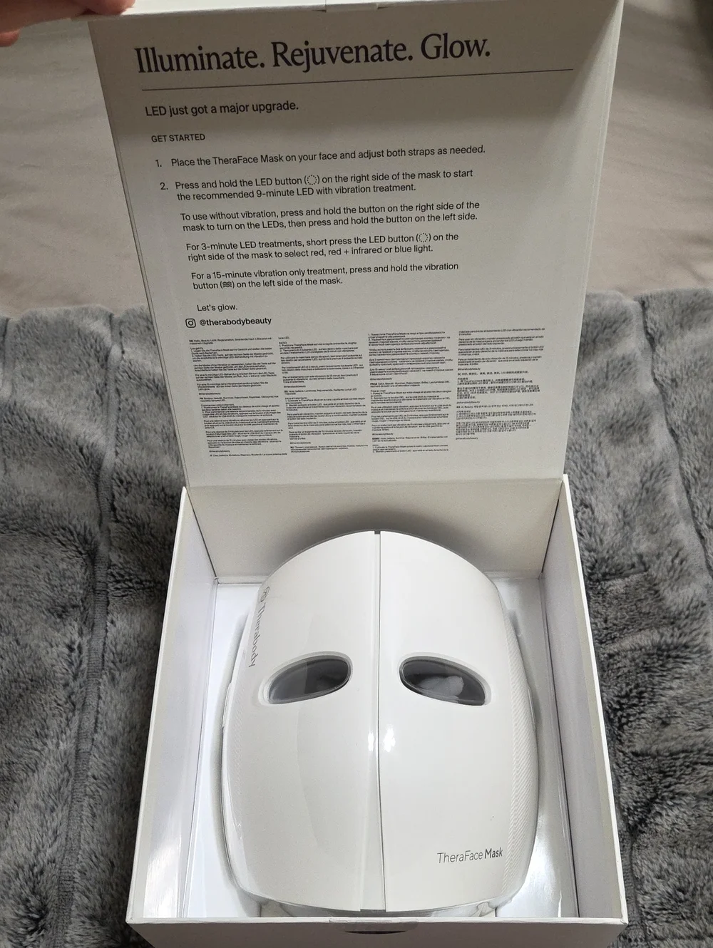 Therabody TheraFace Mask LED Facial Therapy Mask - White